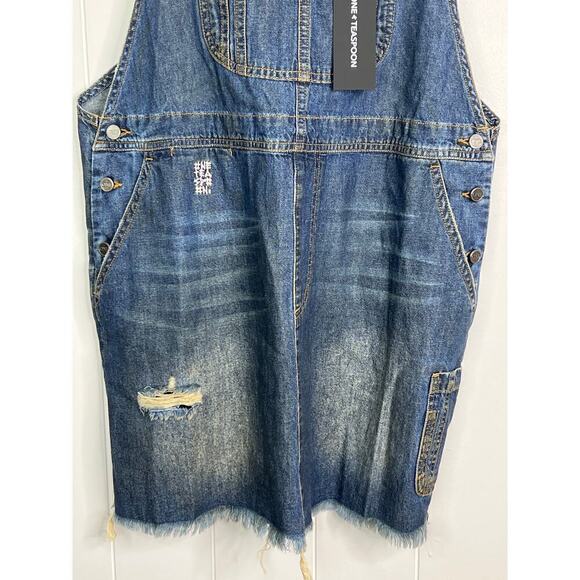 One Teaspoon Mini Stanton Denim Bib Dress in Royal Blue NWT - Picture 5 of 11